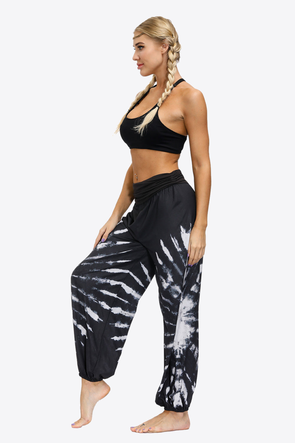 Exotic Style Printed Ruched Pants