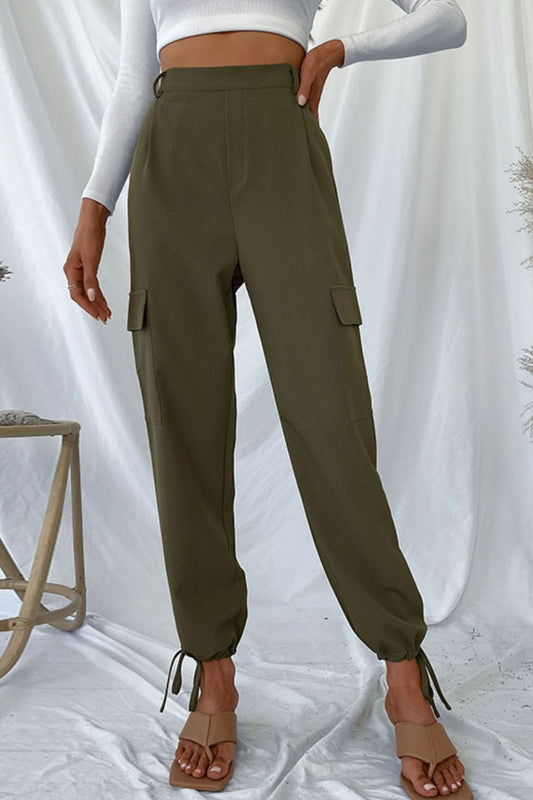 Drawstring Ankle Cargo Pants