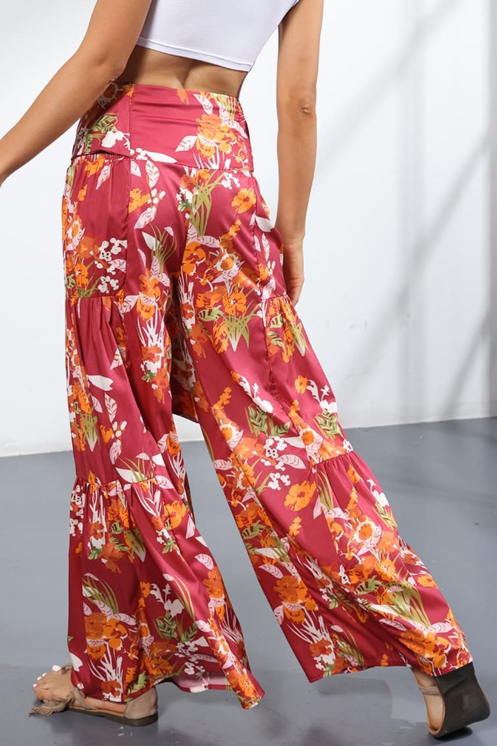 Printed High-Rise Tied Culottes